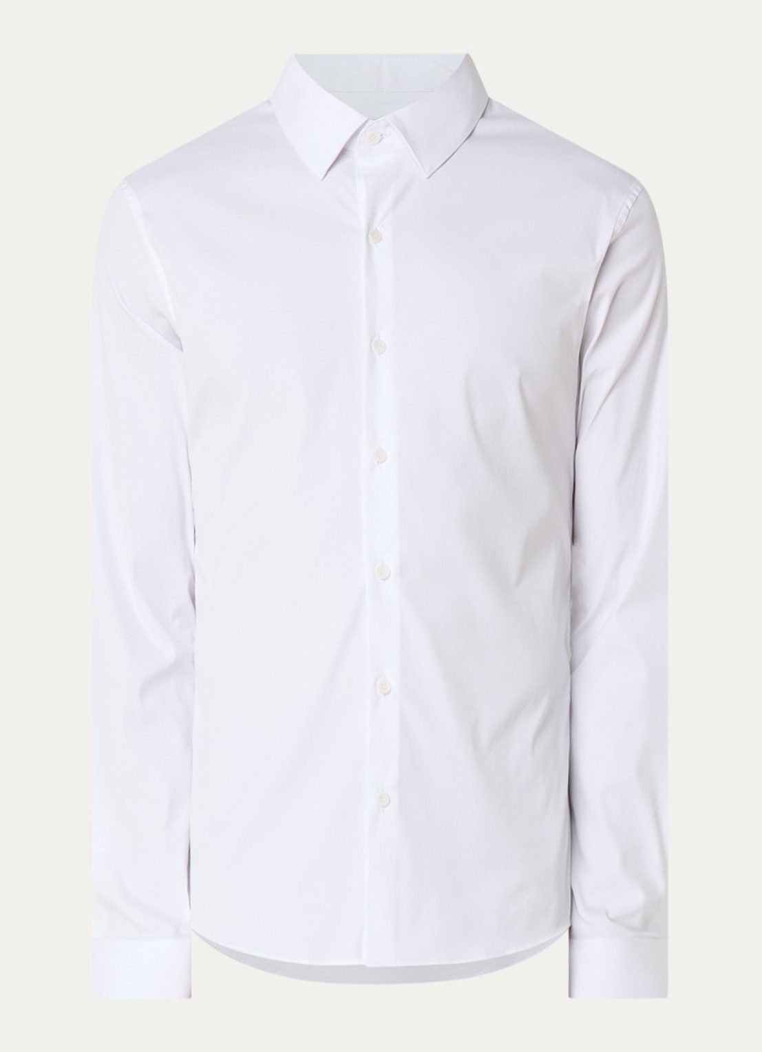 Sandro Regular fit overhemd met stretch - voorkant 2 wit