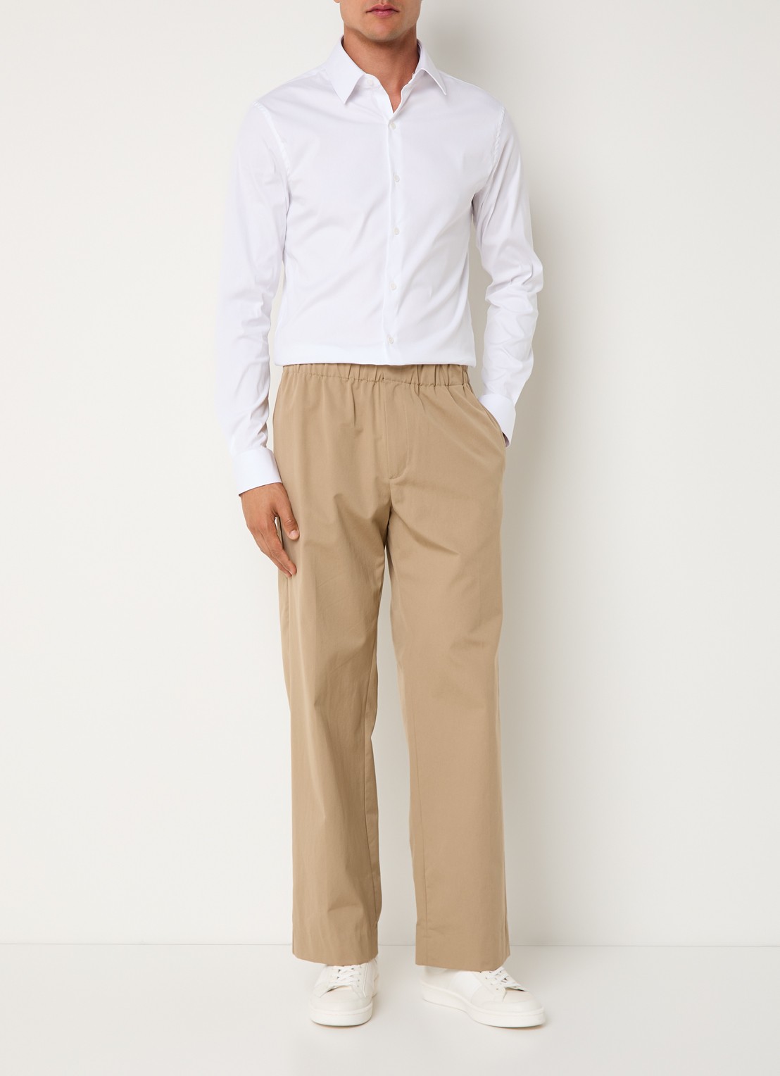 Sandro Regular fit overhemd met stretch - voorkant 3 wit