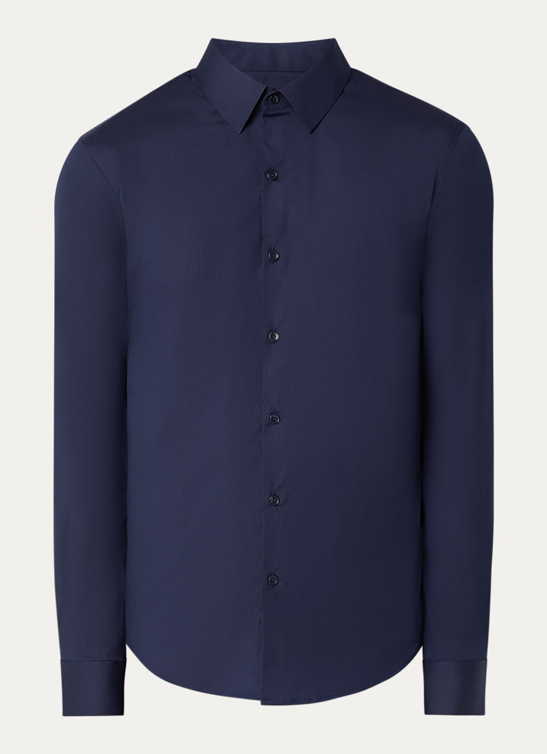 Sandro Regular fit overhemd met stretch - voorkant lichtblauw