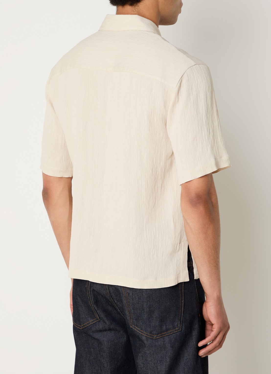 Sandro Regular fit overhemd met structuur - achterkant 3 beige