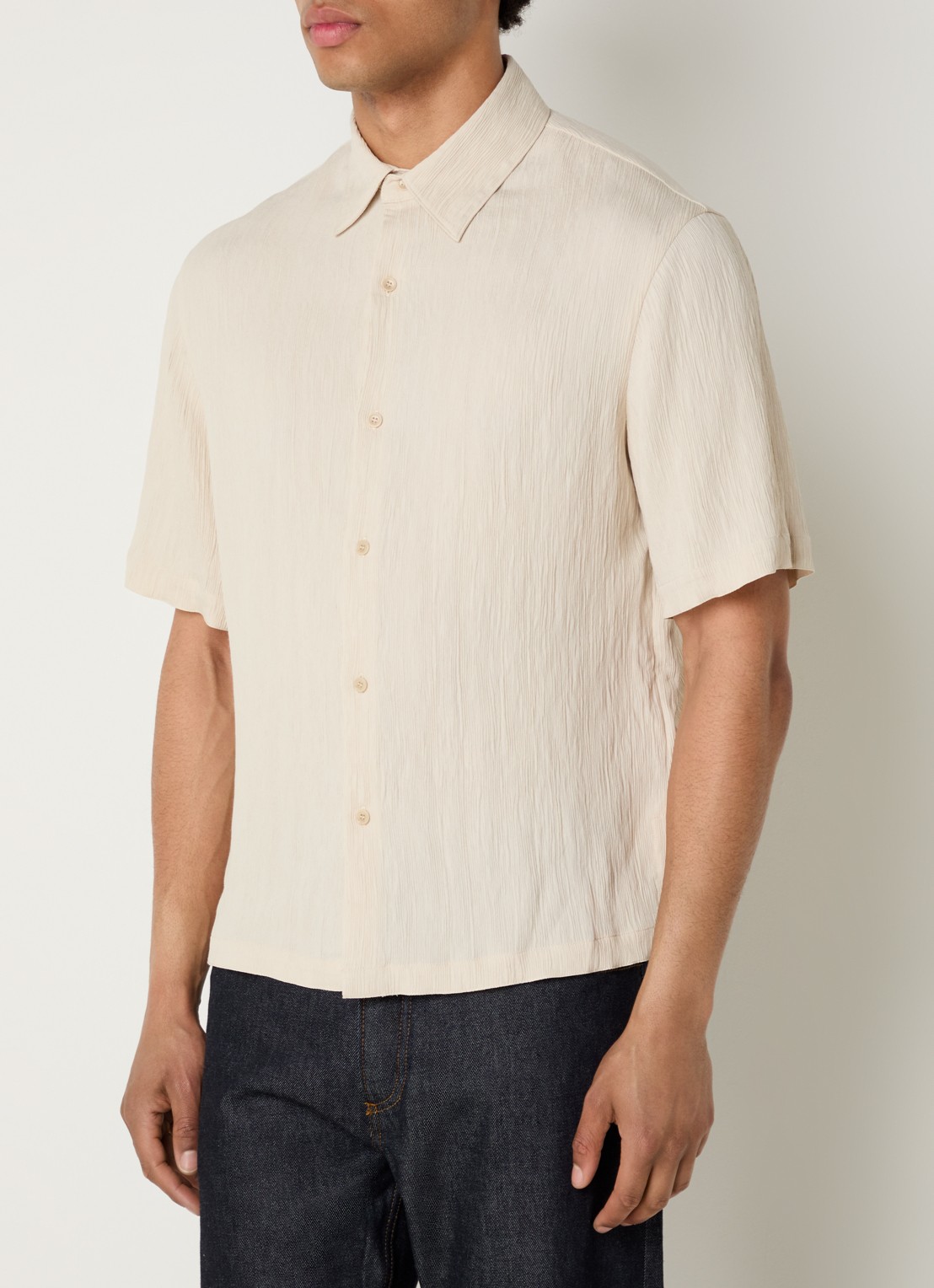 Sandro Regular fit overhemd met structuur - detail 4 beige