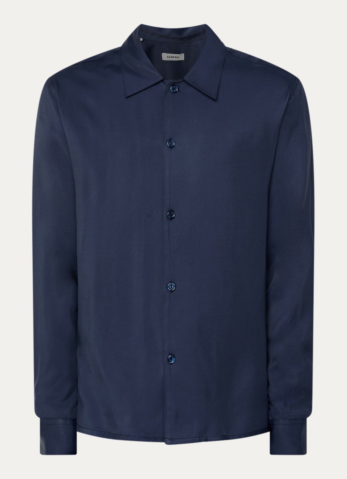 Sandro Regular fit overhemd  - voorkant 2 donkerblauw