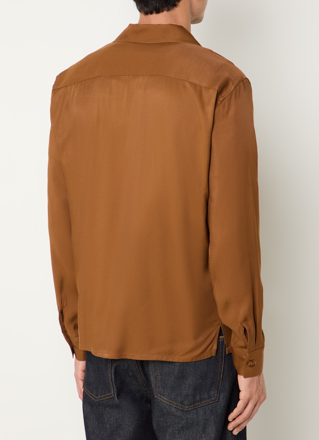 Sandro Regular fit overhemd  - achterkant cognac