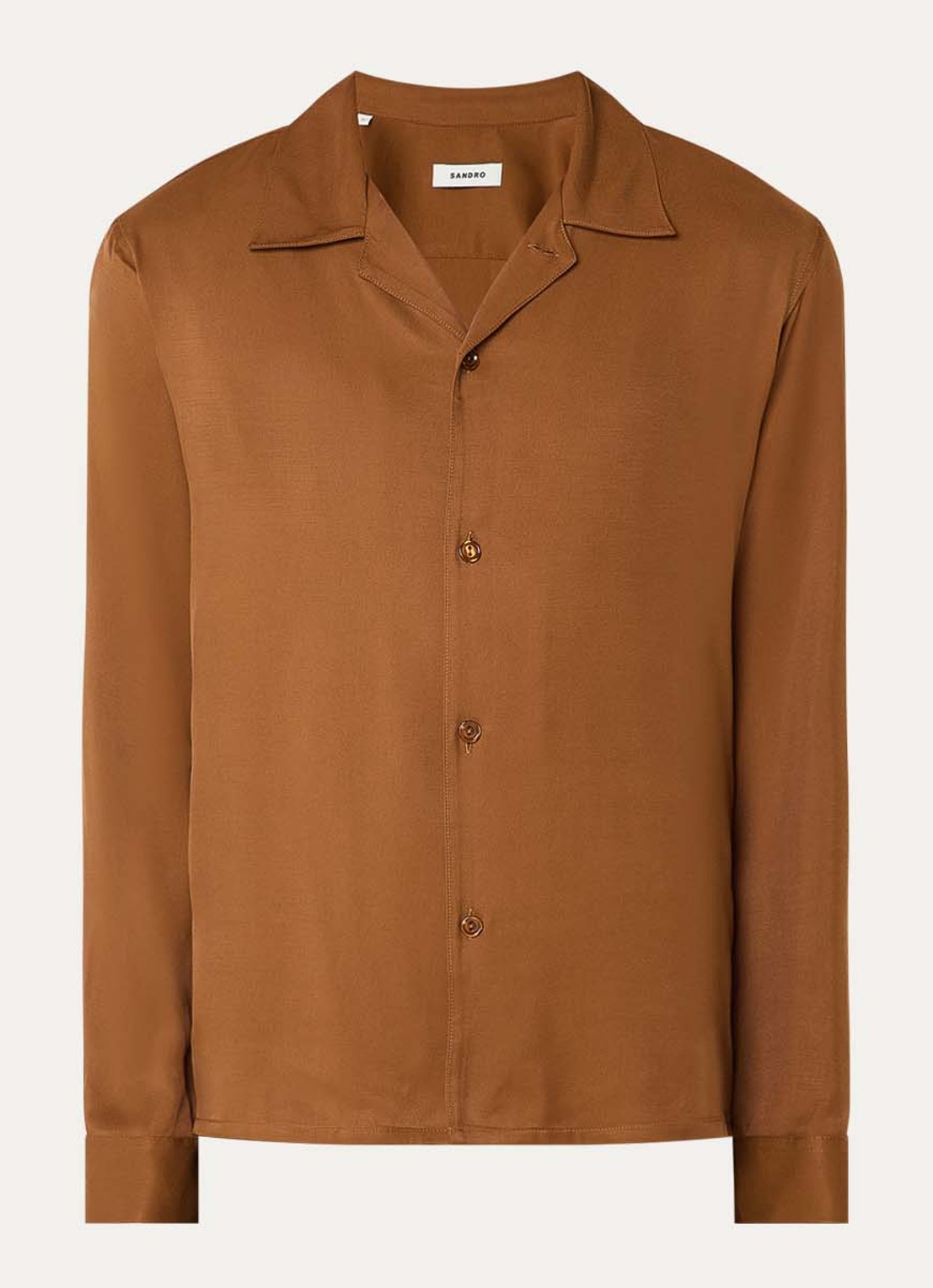 Sandro Regular fit overhemd  - voorkant 3 cognac