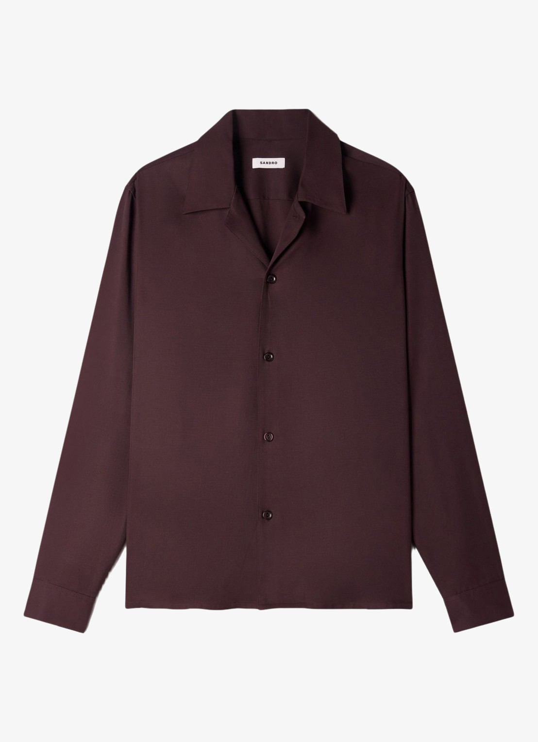 Sandro Regular fit overhemd  - voorkant chocolate / bruin