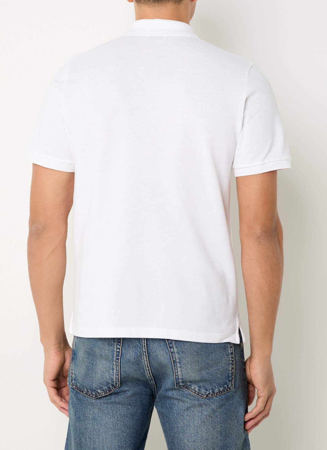 Sandro Regular fit polo van piqué katoen met logo - achterkant 4 wit
