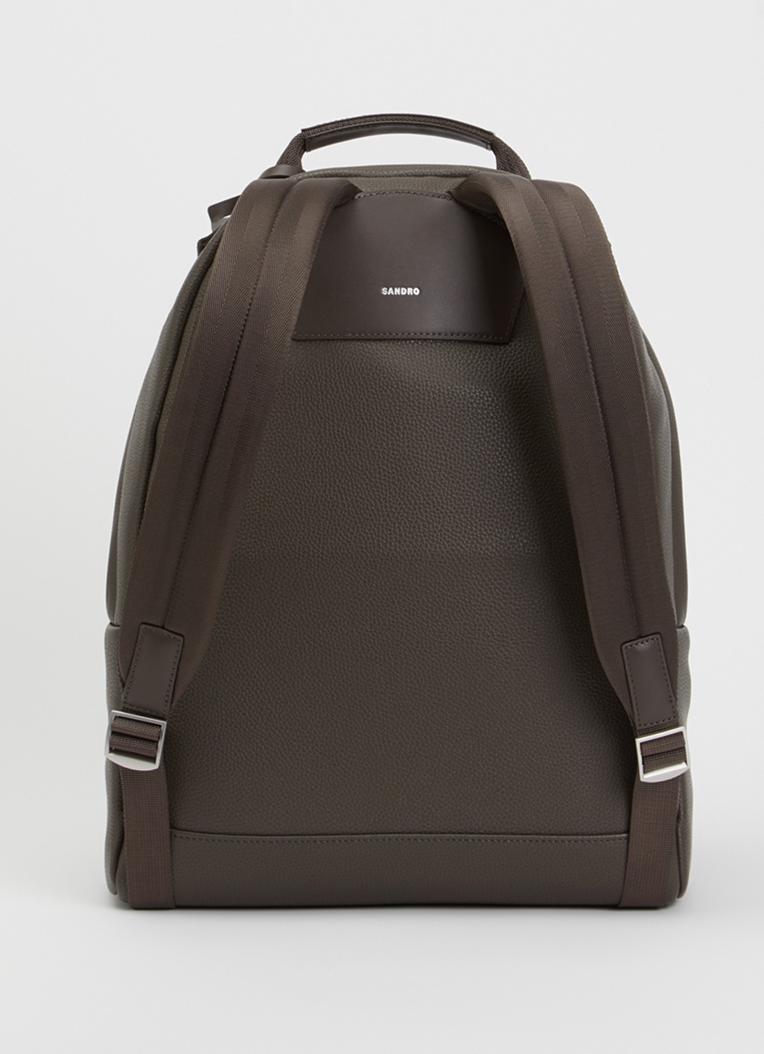 Sandro Rugzak met 13 inch laptopvak en logo - achterkant 3 taupe