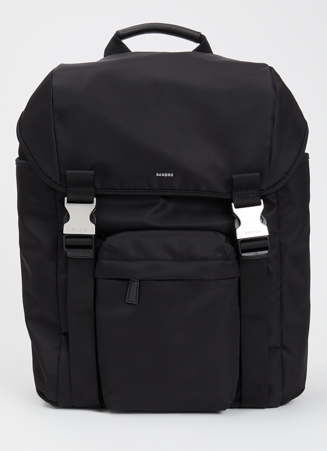 Sandro Rugzak met 14 inch laptopvak - voorkant 2 zwart