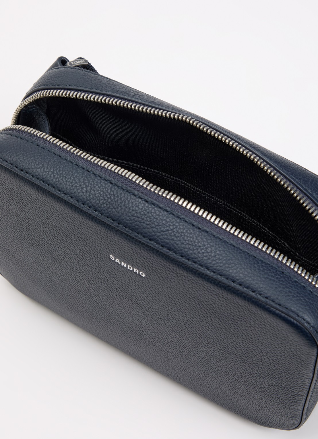 Sandro Schoudertas van imitatieleer - detail 4 donkerblauw