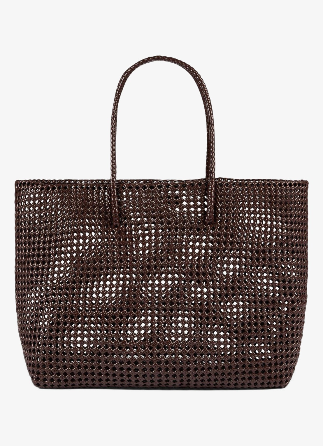 Sandro Shopper met gevlochten detail - achterkant donkerbruin