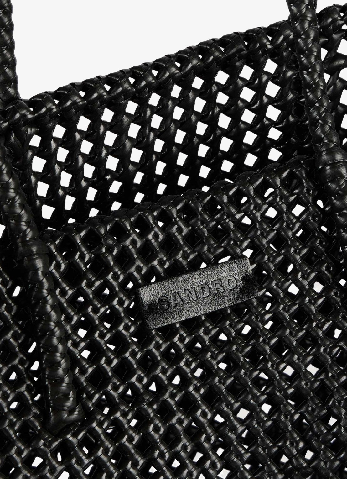 Sandro Shopper met gevlochten detail - detail 4 zwart
