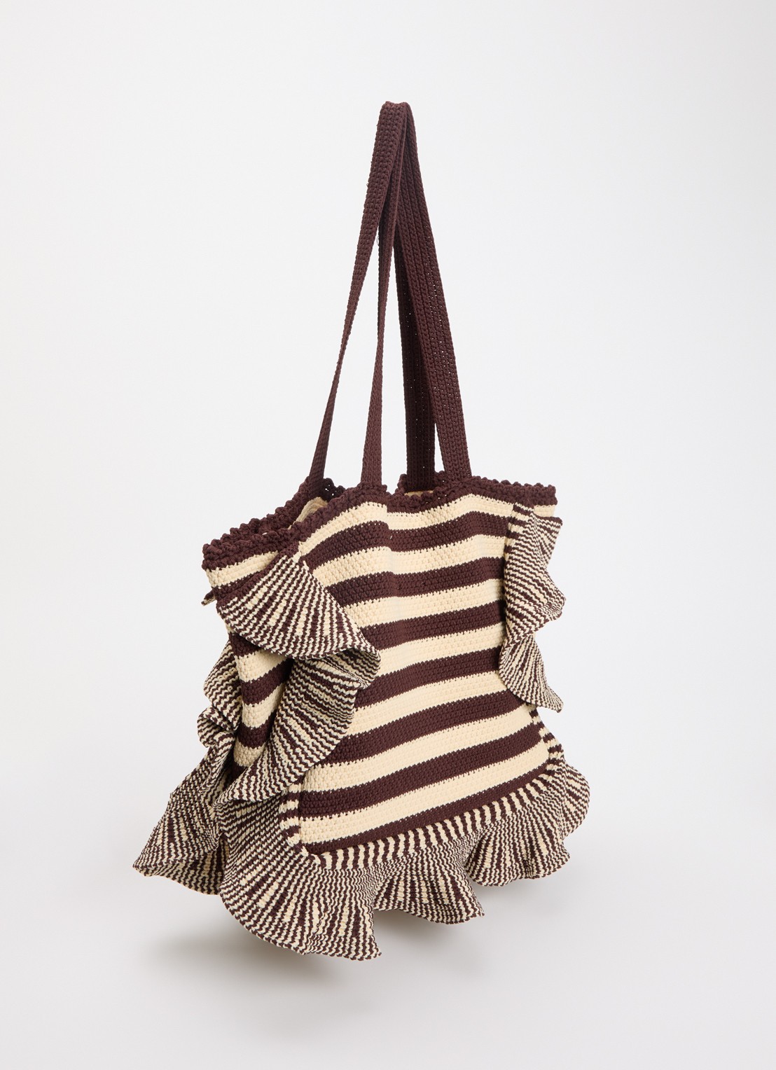 Sandro Shopper met streepprint - achterkant 3 bruin