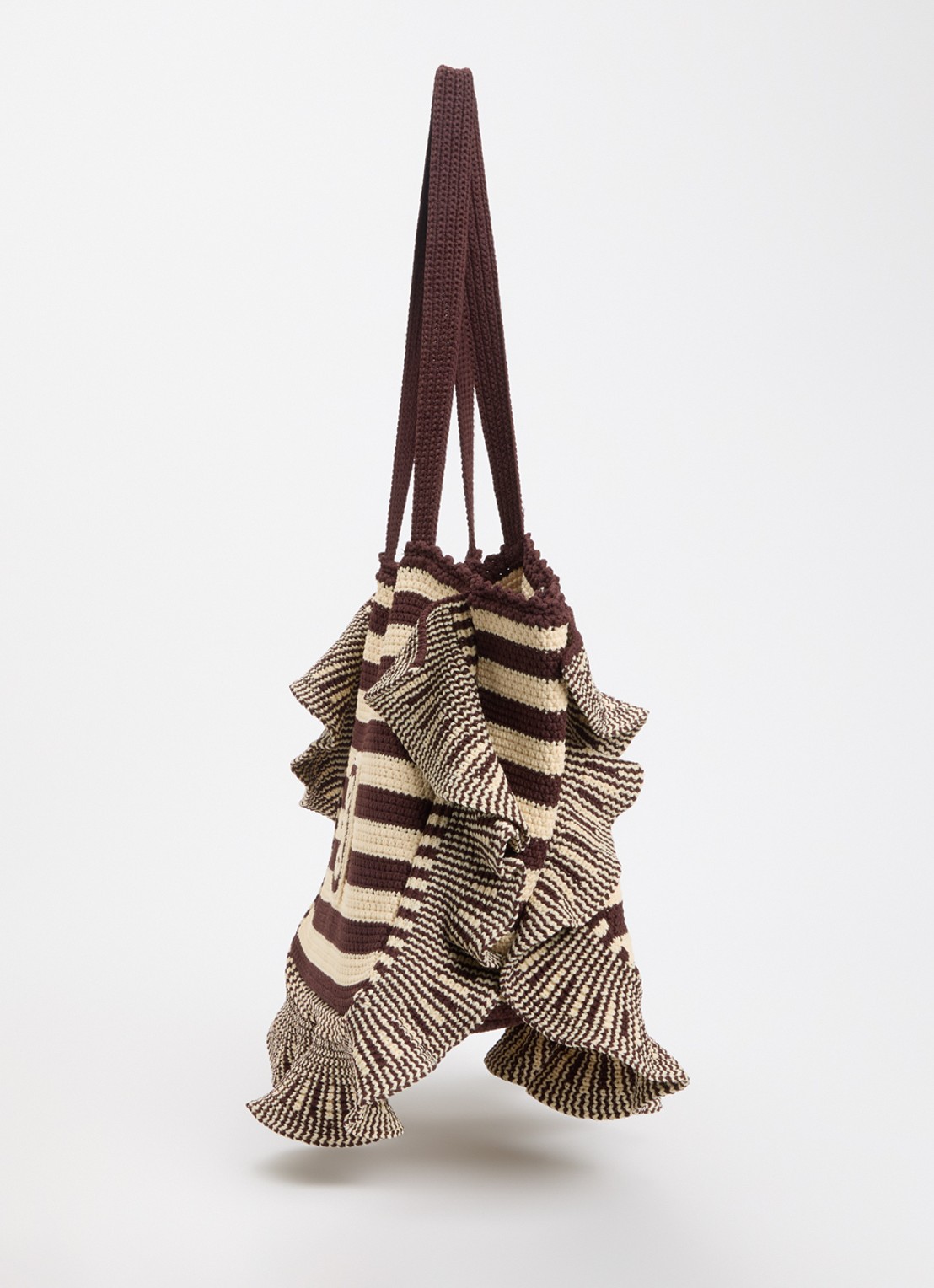 Sandro Shopper met streepprint - detail 5 bruin