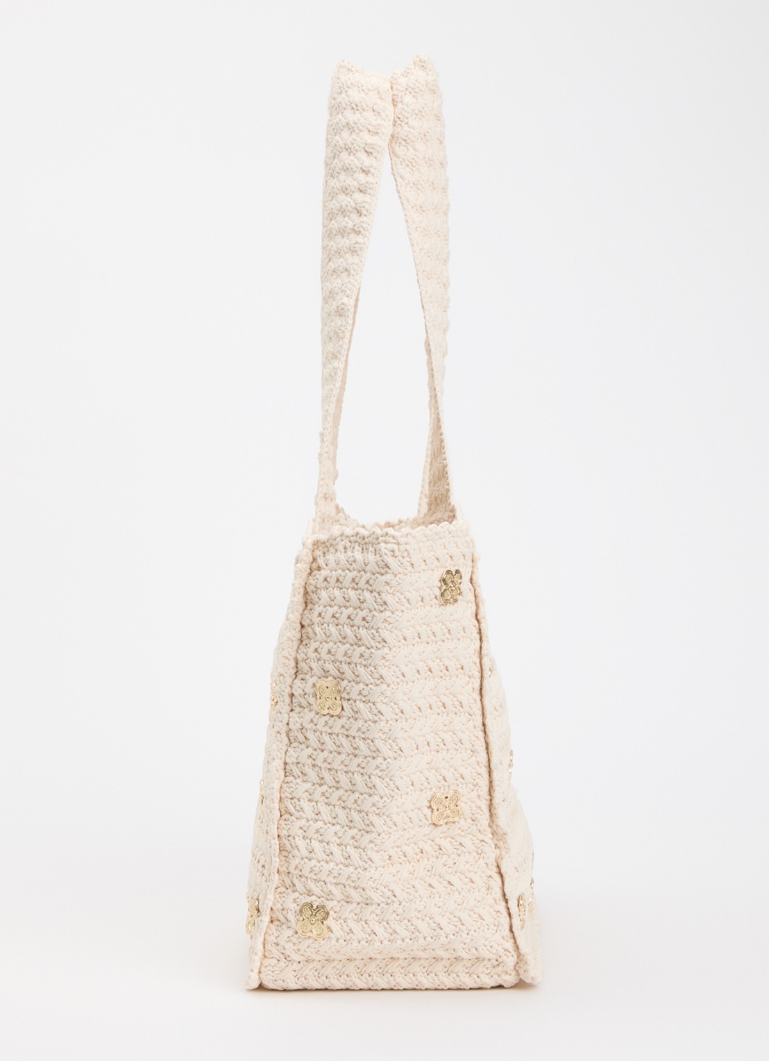 Sandro Shopper met studs - detail 5 beige