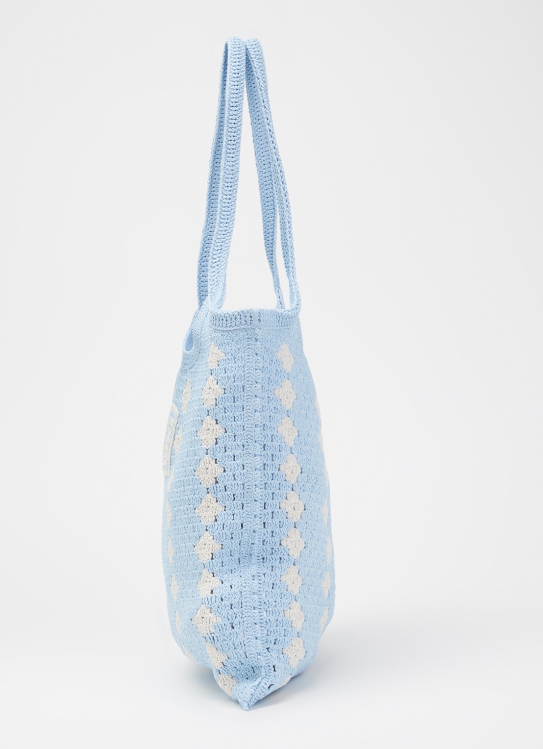 Sandro Shopper van crochet - detail 5 lichtblauw