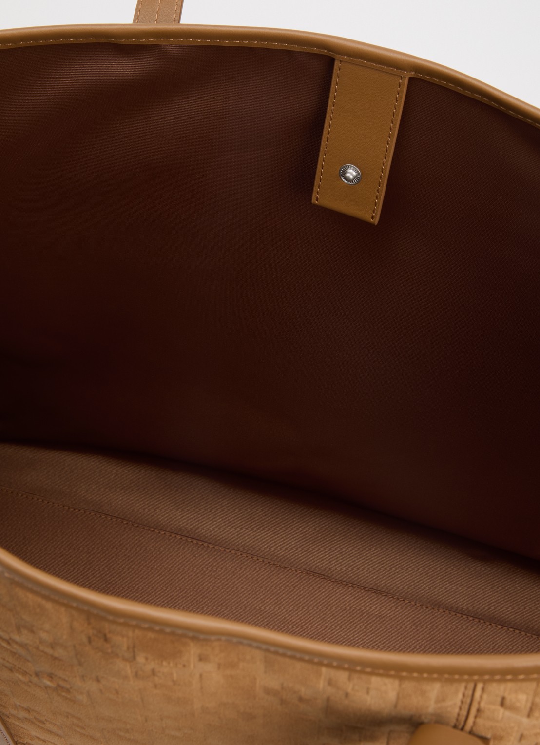 Sandro Shopper van suède met uitneembaar etui - detail 4 camel