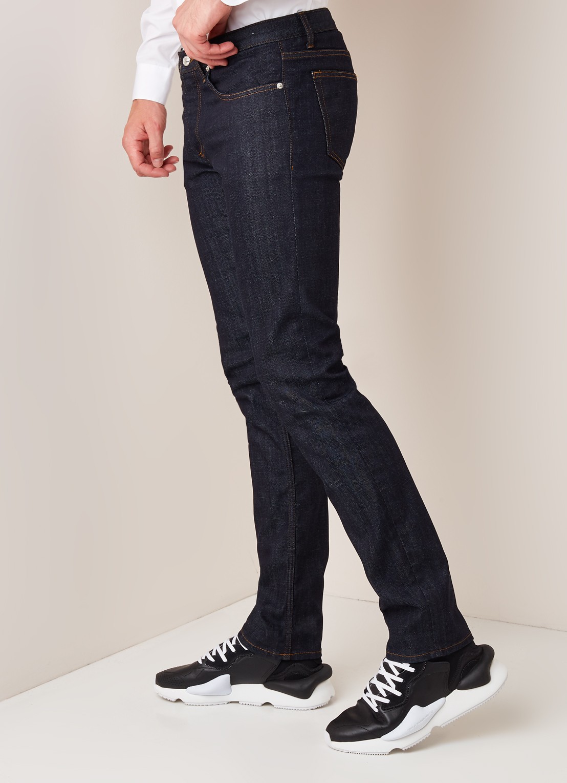 Sandro Slim fit jeans met donkere wassing - detail 2 indigo