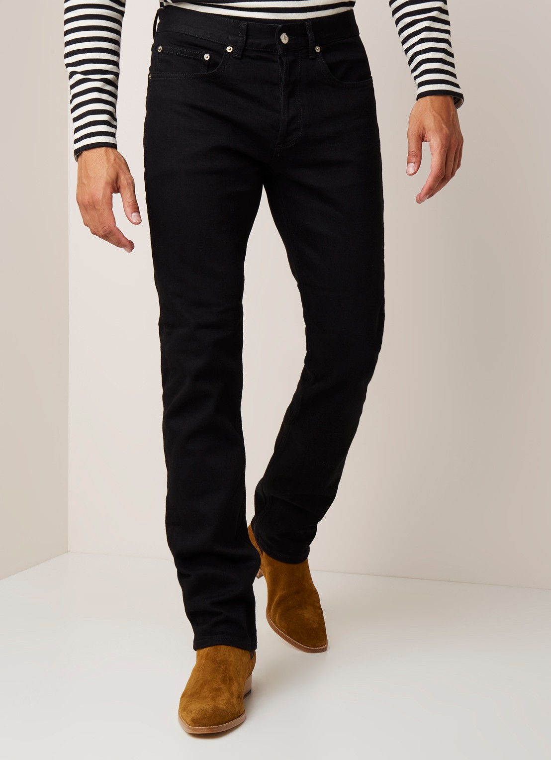 Sandro Slim fit jeans met stretch - detail 4 zwart