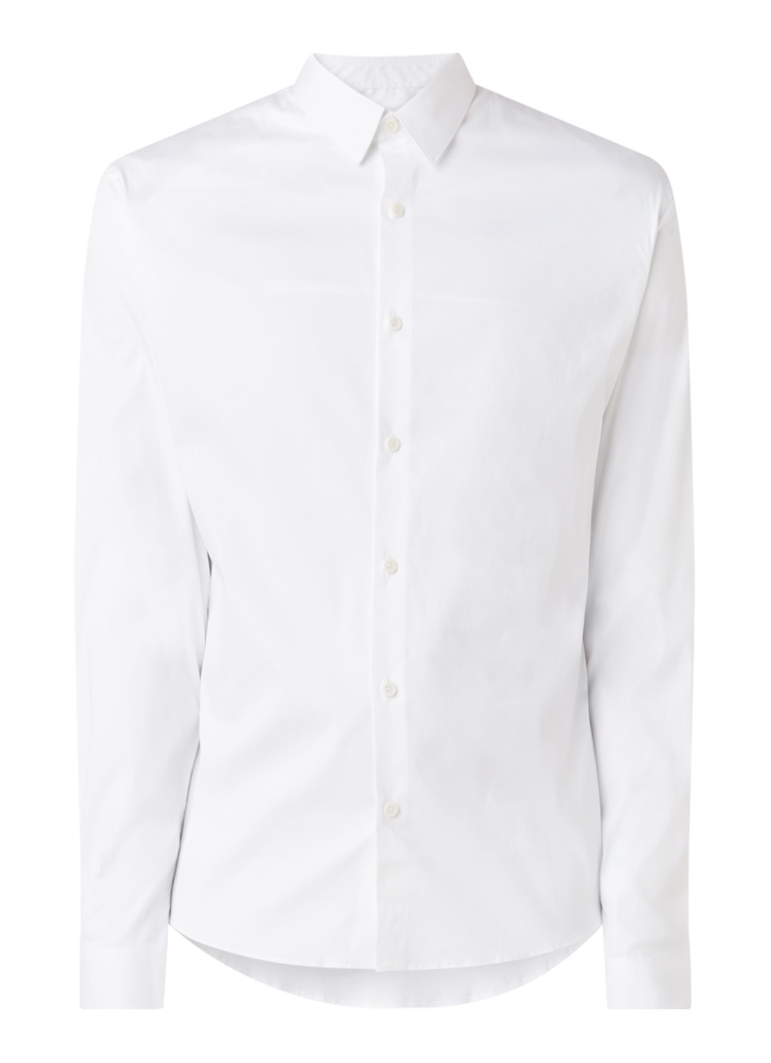 Sandro Slim fit overhemd met kentkraag - voorkant 3 wit