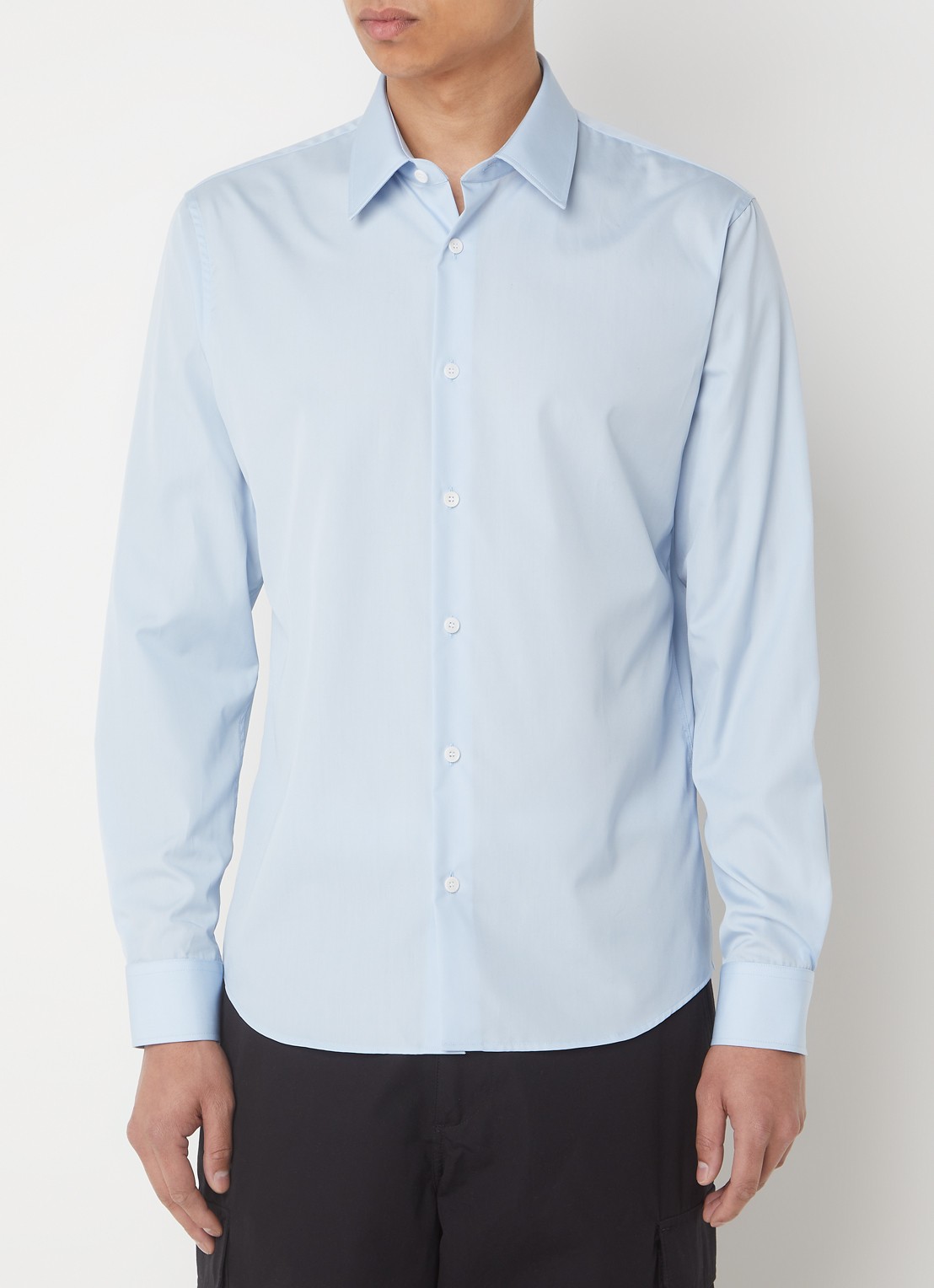 Sandro Slim fit overhemd - detail 4 lichtblauw