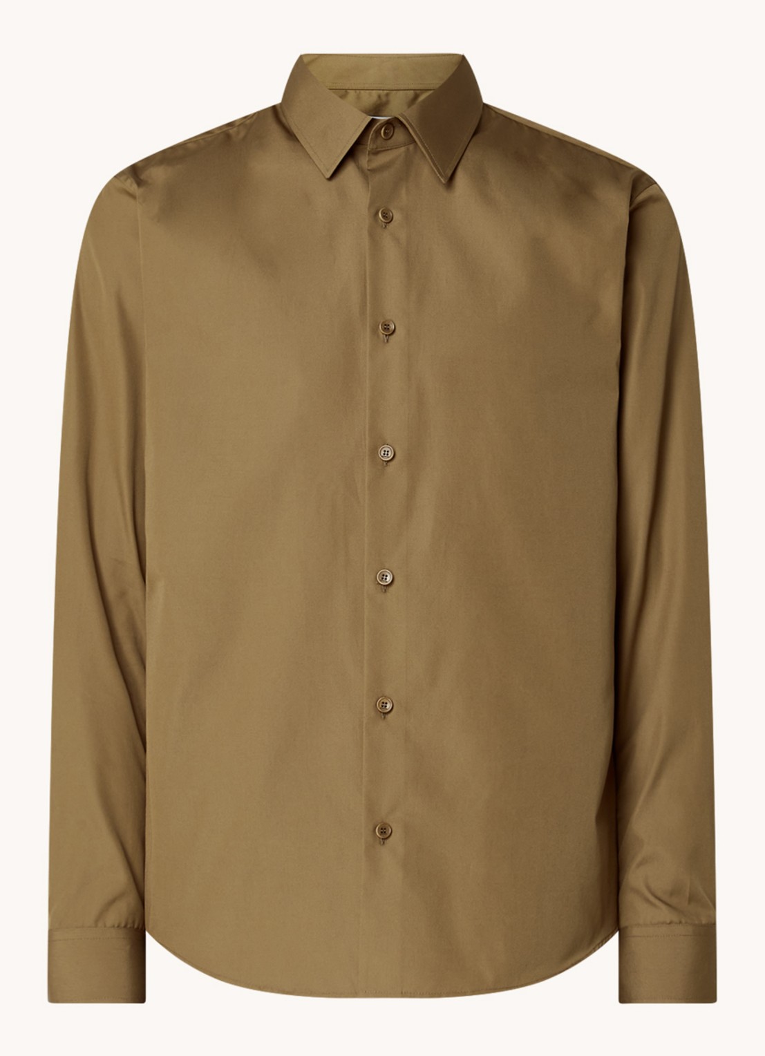 Sandro Slim fit overhemd - voorkant 2 camel