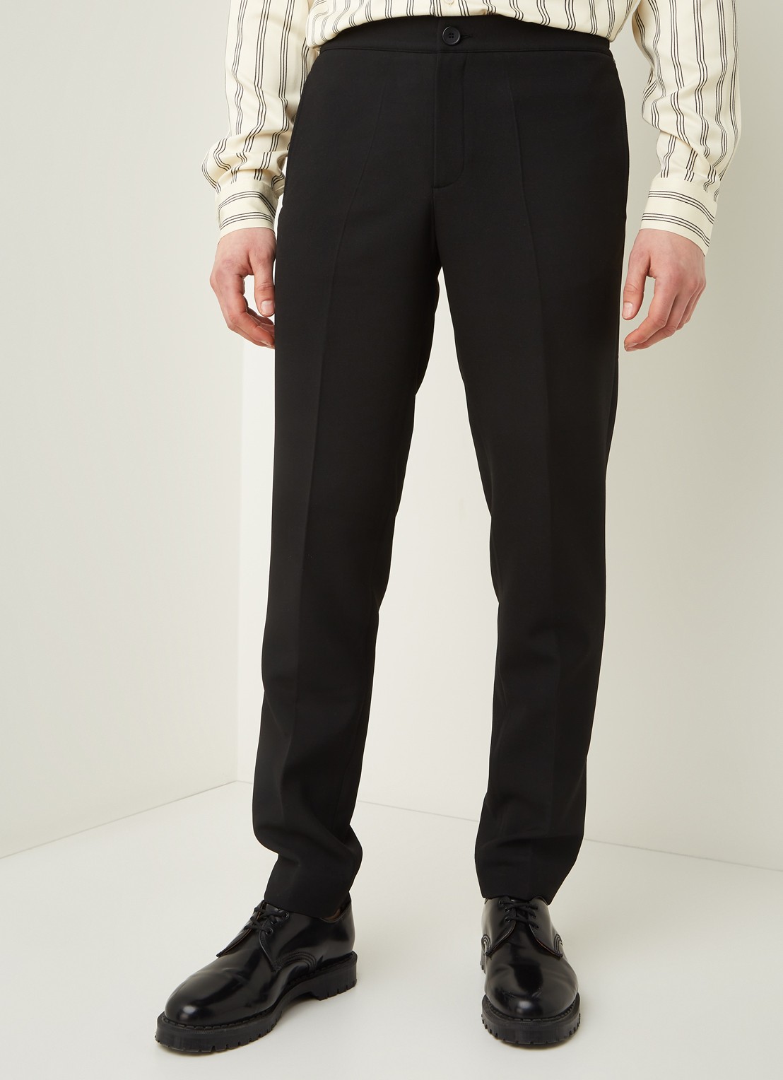 Sandro Slim fit pantalon met steekzakken - detail 4 zwart