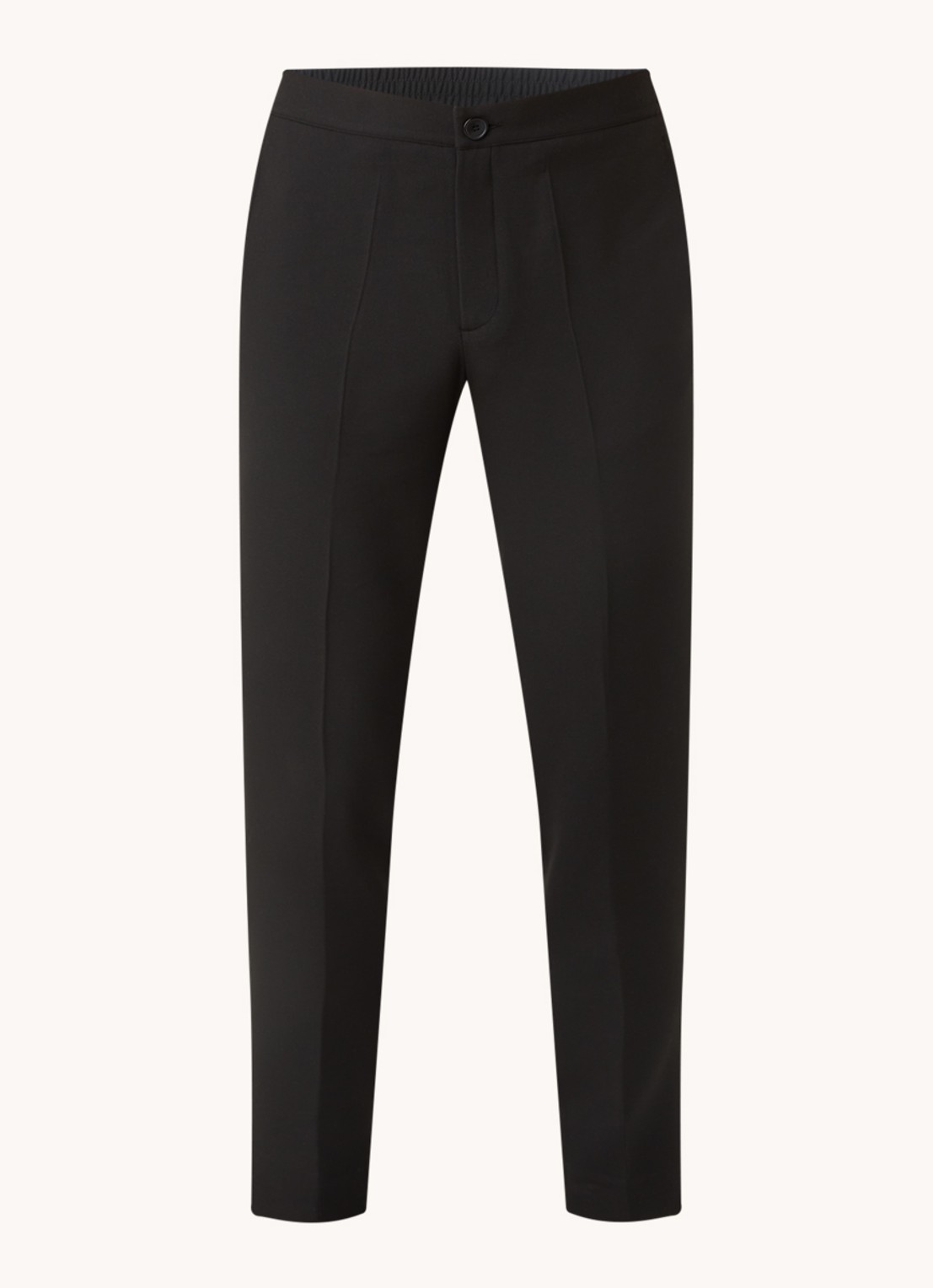 Sandro Slim fit pantalon met steekzakken - voorkant zwart