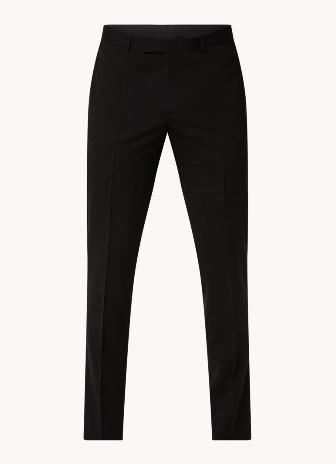 Sandro Slim fit pantalon van wol met steekzakken - voorkant 5 zwart