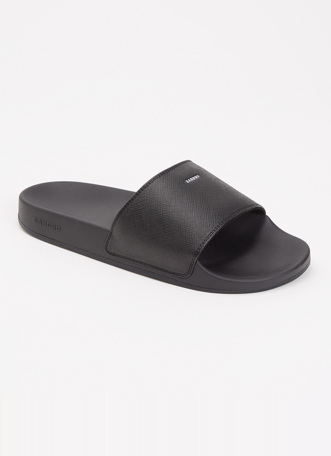 Sandro Slipper met logo - voorkant zwart