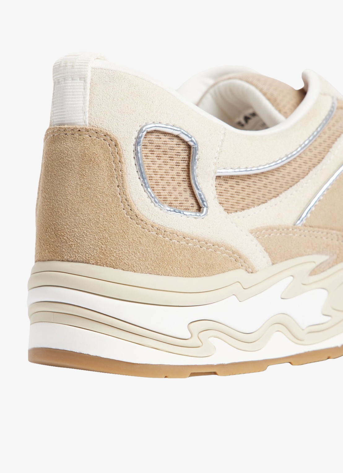 Sandro Sneaker met suède details - achterkant 2 beige