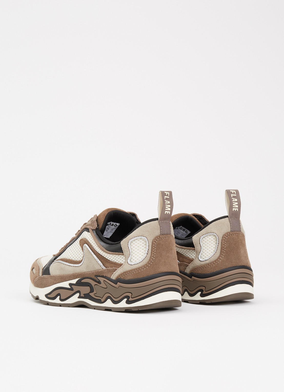 Sandro Sneaker met suède en leren details - achterkant 5 donkerbeige
