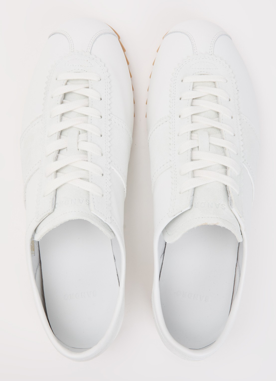 Sandro Sneaker van leer - detail 4 wit