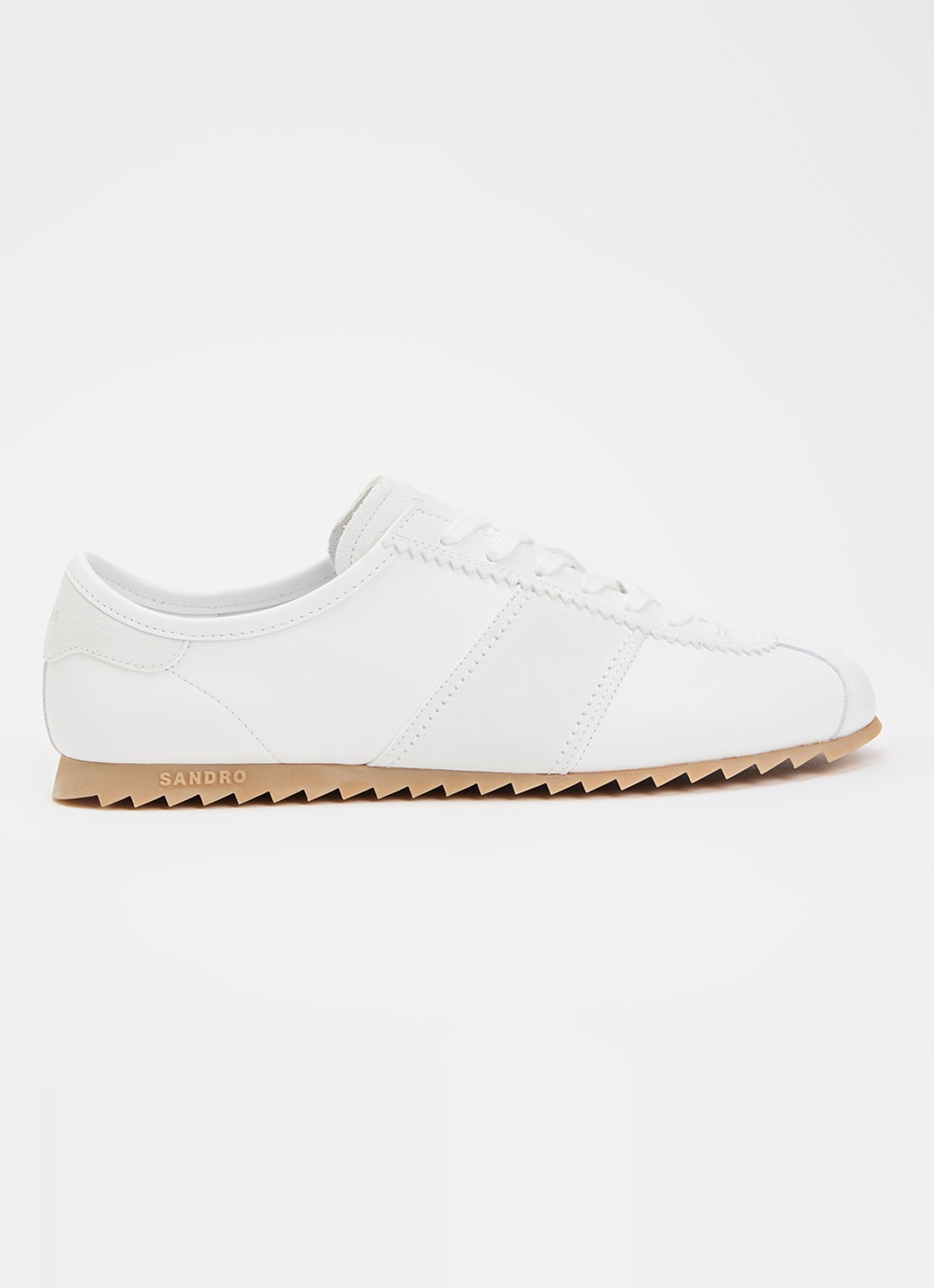 Sandro Sneaker van leer - voorkant 2 wit