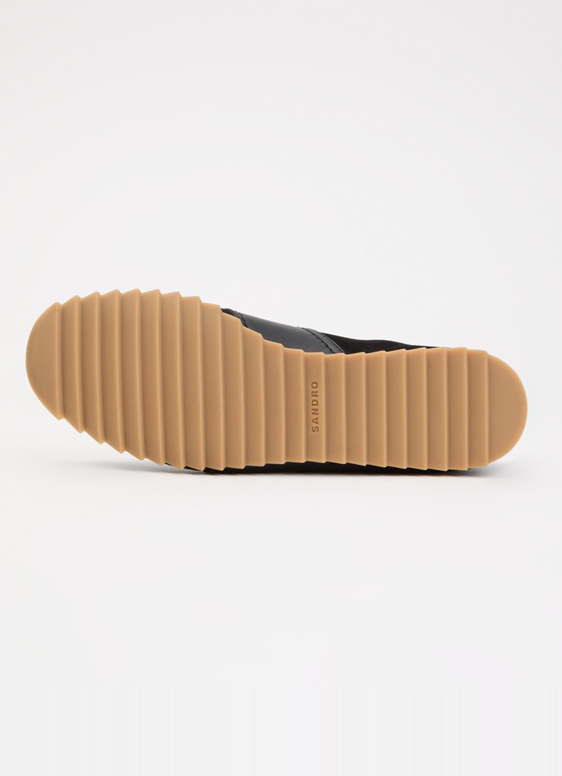 Sandro Sneaker van suède met leren details - detail 5 zwart