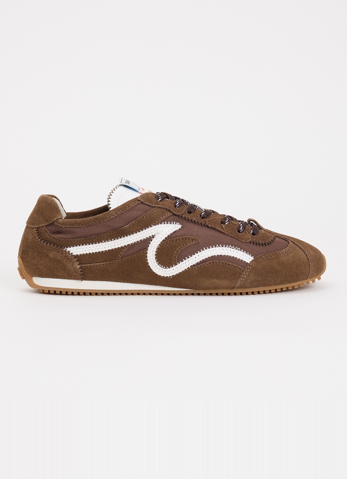 Sandro Sneaker van suède  - voorkant bruin