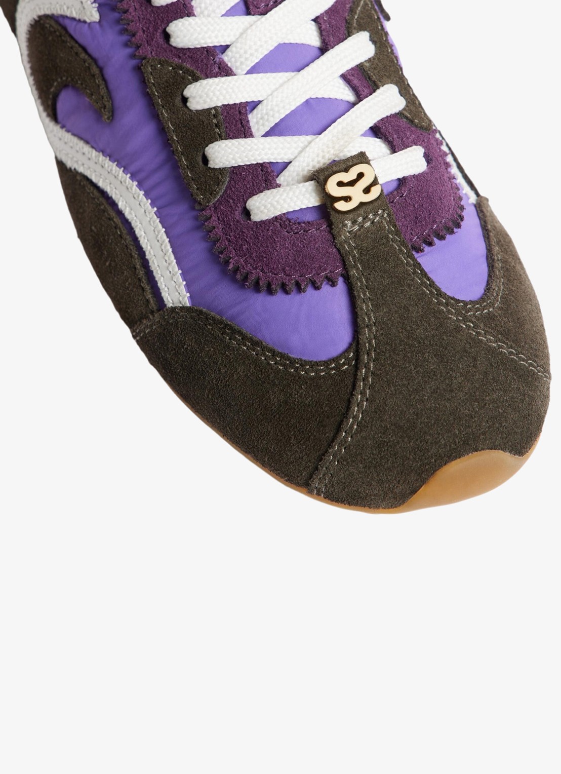 Sandro Sneakers van suède met dubbele veters - detail 3 purple / paars