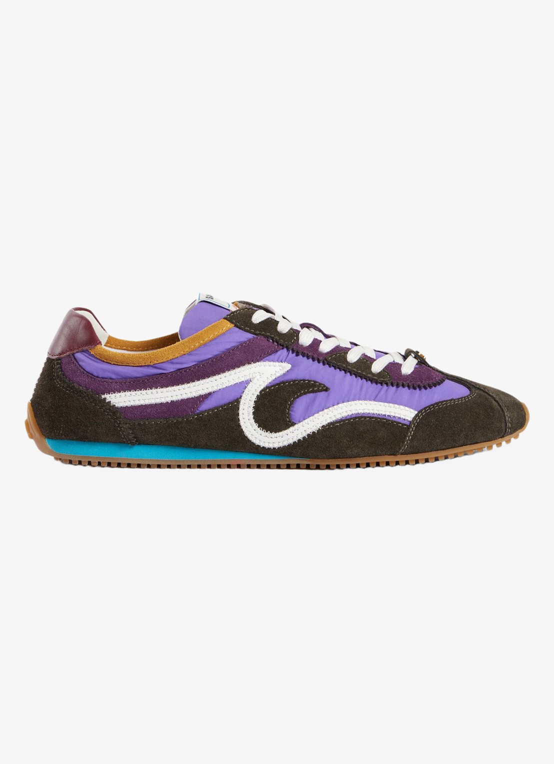 Sandro Sneakers van suède met dubbele veters - voorkant 5 purple / paars