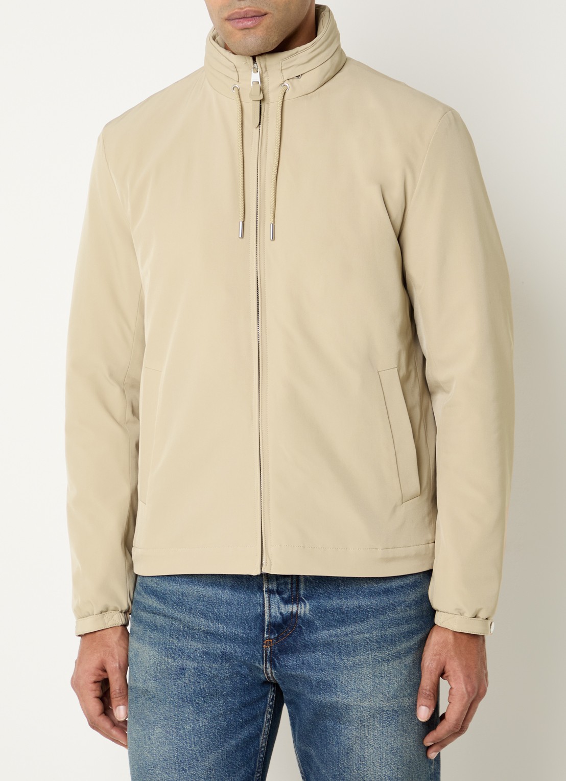 Sandro Softshell jack met opbergbare capuchon en steekzakken - detail 2 sand / bruin