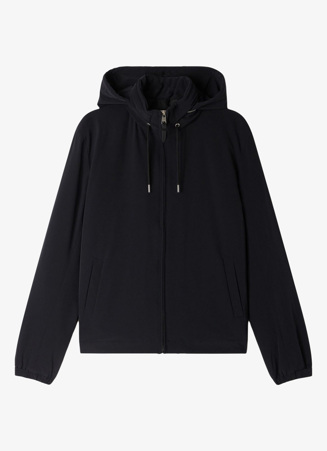 Sandro Softshell jack met opbergbare capuchon en steekzakken - voorkant black / zwart