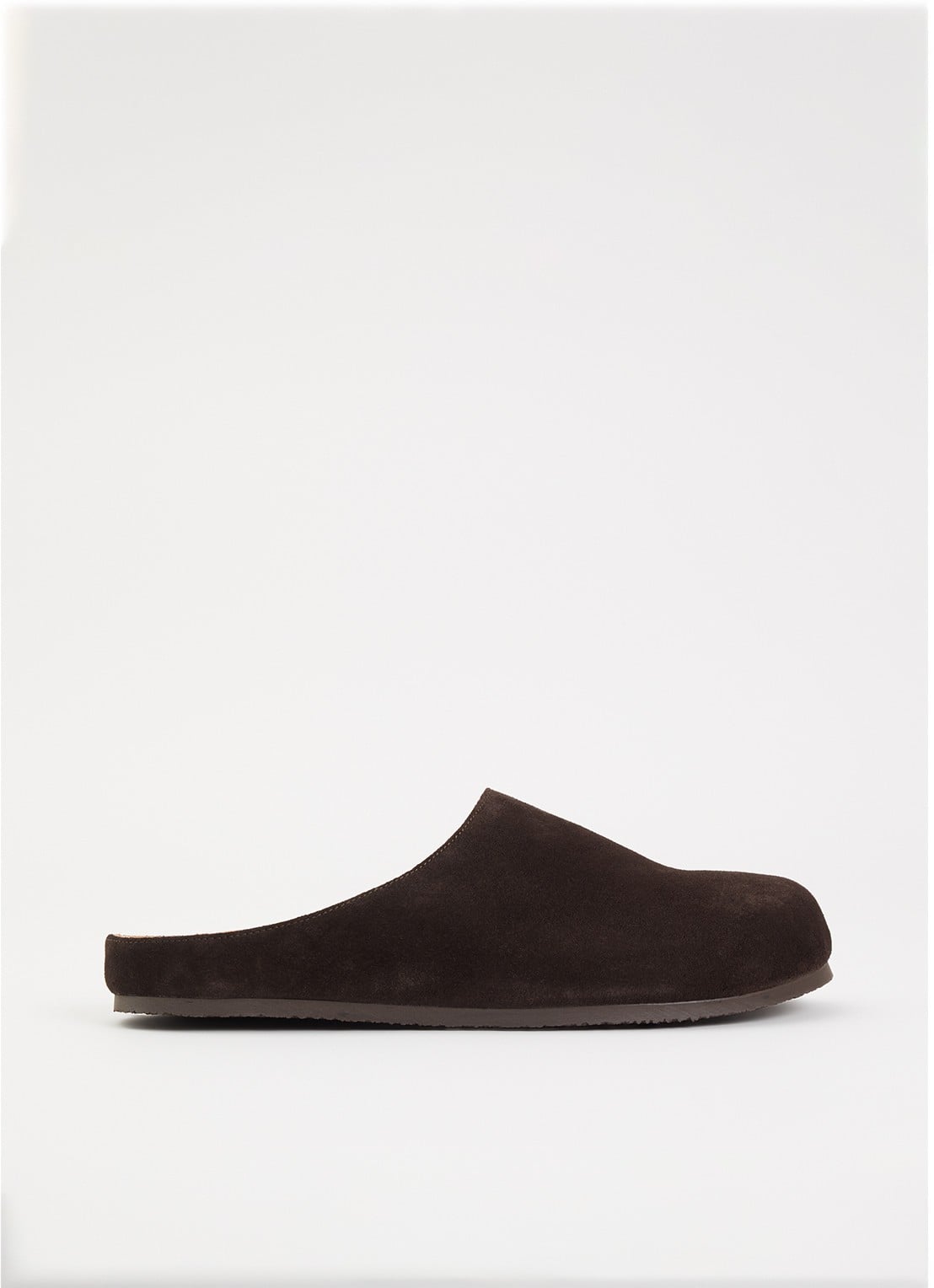 Sandro Split muiltje van suède - voorkant 5 chocolate / bruin