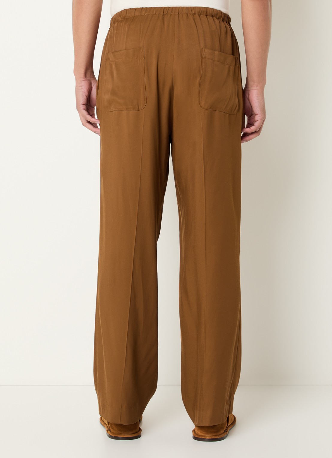 Sandro Straight fit broek met steekzakken - achterkant 3 bruin