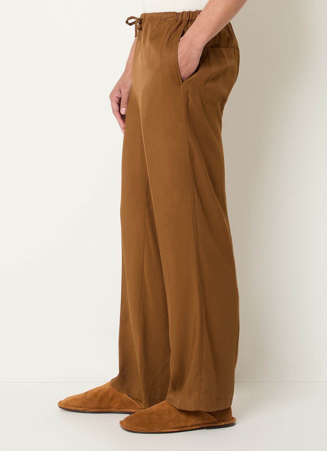 Sandro Straight fit broek met steekzakken - detail 5 bruin