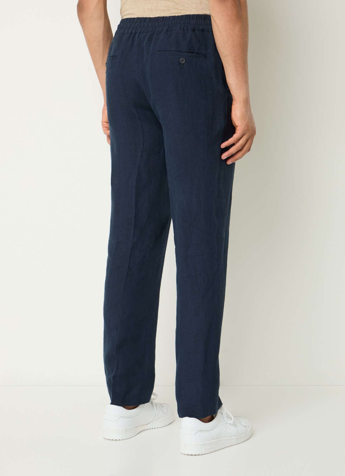 Sandro Straight fit broek met steekzakken - achterkant 5 donkerblauw