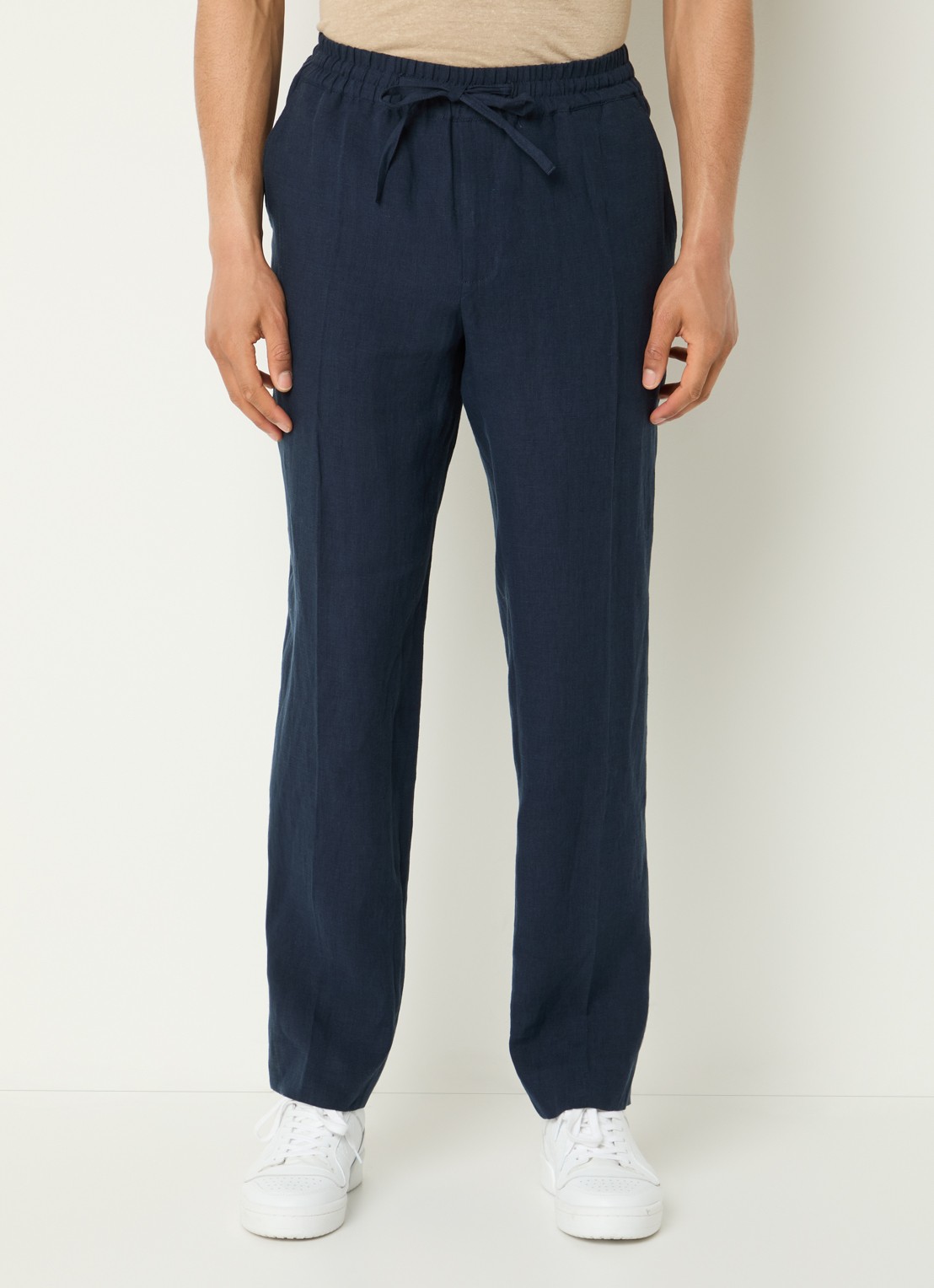 Sandro Straight fit broek met steekzakken - detail donkerblauw