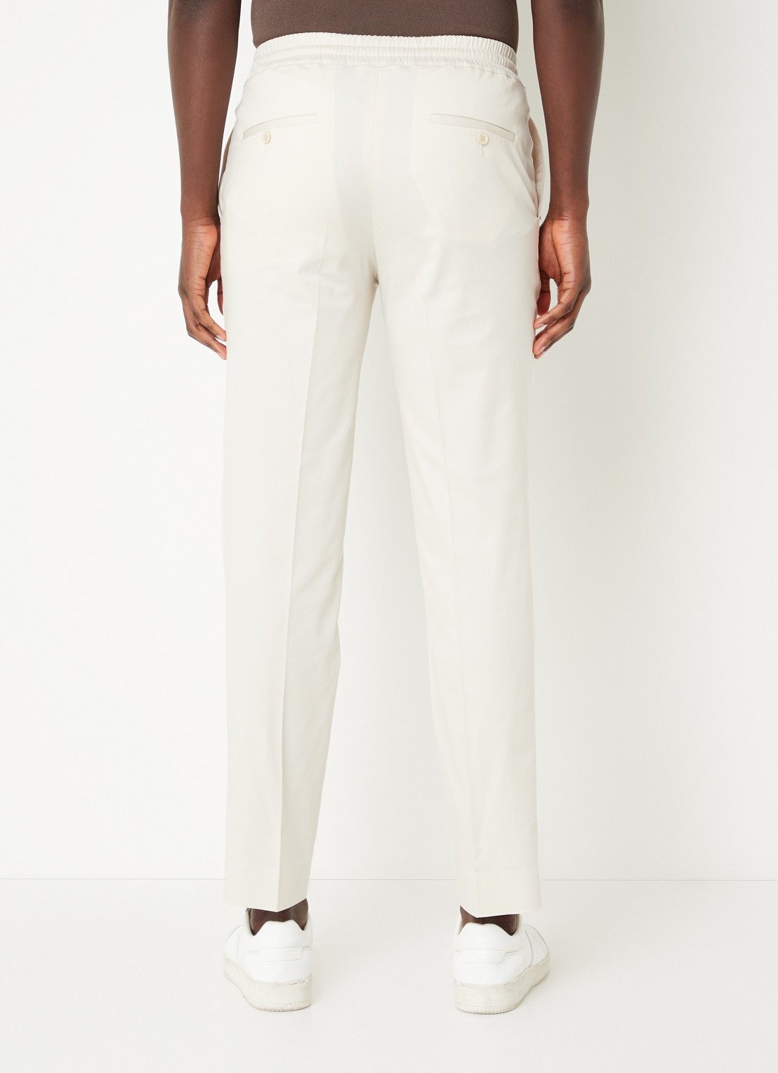 Sandro Straight fit chino  met steekzakken - achterkant 5 creme
