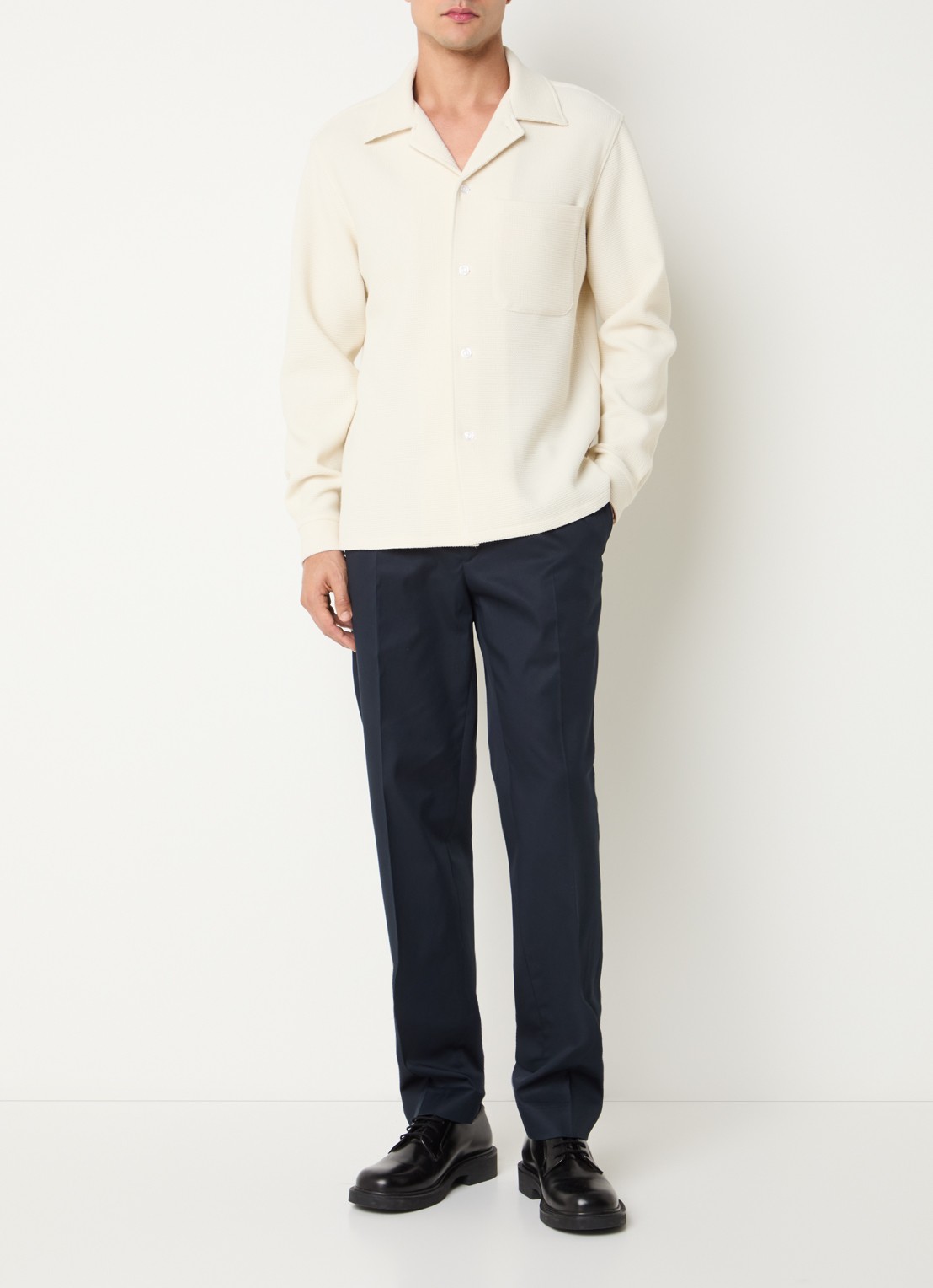 Sandro Straight fit chino  met steekzakken - voorkant 2 indigo