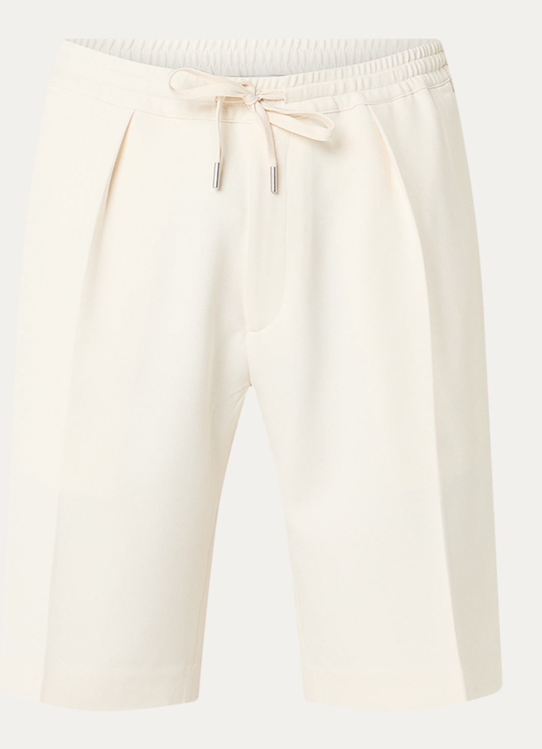 Sandro Straight fit korte broek met steekzakken - voorkant creme