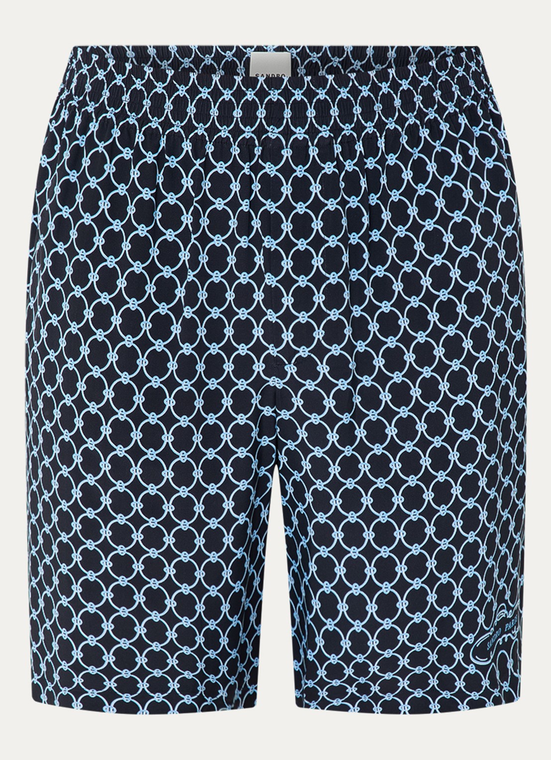 Sandro Straight fit korte broek met steekzakken - voorkant 2 donkerblauw