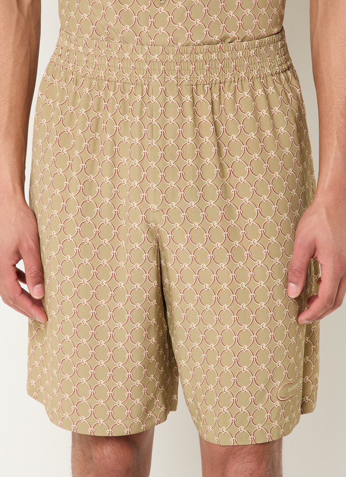 Sandro Straight fit korte broek met steekzakken - detail 2 khaki