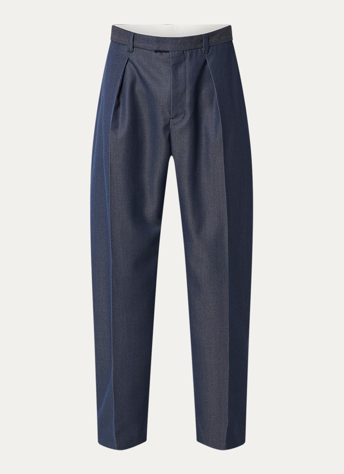 Sandro Straight fit pantalon in wolblend met steekzakken - voorkant 2 indigo